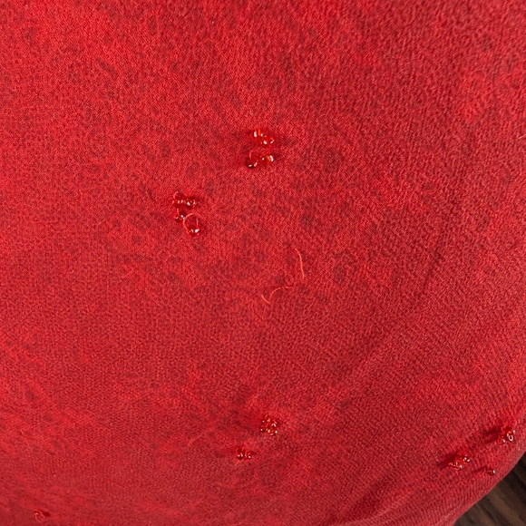 Vintage Ice Silk Red Dress - Picture 10 of 11